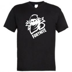 Мужская футболка  с V-образным вырезом Fortnite raven circuit-PrintSalon Мужская футболка  с V-образным вырезом Fortnite raven circuit