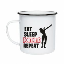 Кружка эмалированная Fortnite repeat dab - PrintSalon