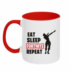 Чашка двухцветная 320ml Fortnite repeat dab - PrintSalon