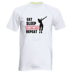 Мужская футболка для спорта Fortnite repeat dab - PrintSalon