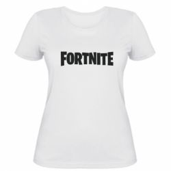 Женская футболка Fortnite text - PrintSalon