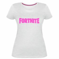 Женская премиум футболка Fortnite text - PrintSalon