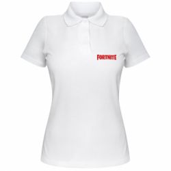 Женское поло Fortnite text - PrintSalon