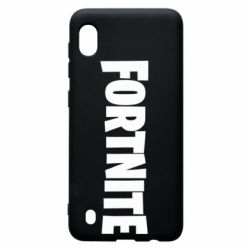 Чехол для Samsung A10 Fortnite text - PrintSalon