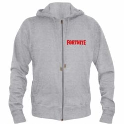 Мужское худи на молнии Fortnite text - PrintSalon