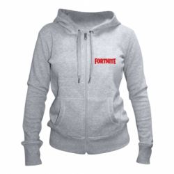 Женское худи на молнии Fortnite text - PrintSalon