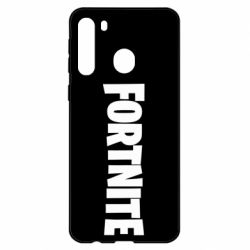 Чехол для Samsung A21 Fortnite text - PrintSalon