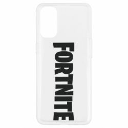 Чехол для Oppo Reno 4 Fortnite text - PrintSalon