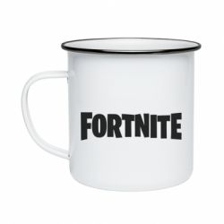Кружка эмалированная Fortnite text - PrintSalon