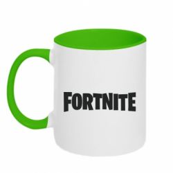 Чашка двухцветная 320ml Fortnite text - PrintSalon