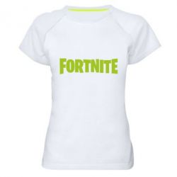 Женская футболка для спорта Fortnite text - PrintSalon