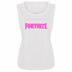 Женская майка Fortnite text - PrintSalon