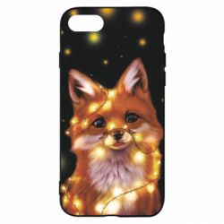 Чохол для iPhone SE 2022 Fox And Christmas Lights - PrintSalon