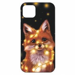 Чохол для iPhone 14 Plus Fox And Christmas Lights - PrintSalon