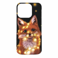 Чохол для iPhone 14 Pro Fox And Christmas Lights - PrintSalon