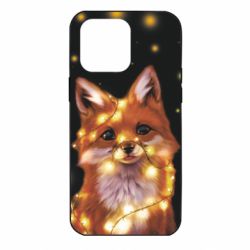 Чохол для iPhone 14 Pro Max Fox And Christmas Lights - PrintSalon