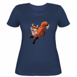 Женская футболка Fox in flight - PrintSalon