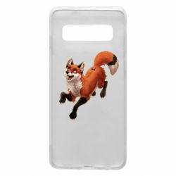 Чехол для Samsung S10 Fox in flight - PrintSalon