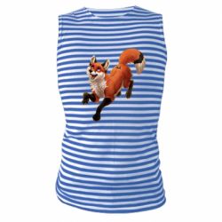 Майка-тельняшка Fox in flight - PrintSalon