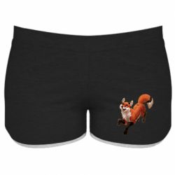 Женские шорты Fox in flight - PrintSalon