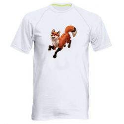 Мужская футболка для спорта Fox in flight - PrintSalon