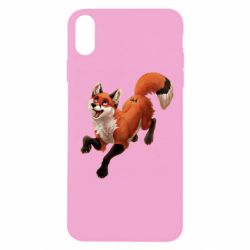 Чехол для iPhone X/Xs Fox in flight - PrintSalon
