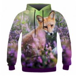 Чоловіче 3D худі Fox in the field - PrintSalon