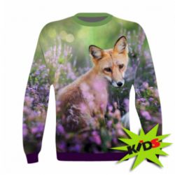 Дитячий 3D світшот Fox in the field - PrintSalon