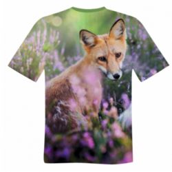 Чоловіча футболка 3D Fox in the field - PrintSalon
