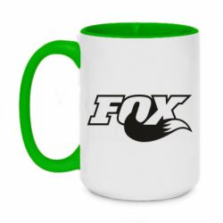 Чашка двухцветная 420ml Fox racing tail - PrintSalon