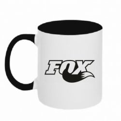 Чашка двухцветная 320ml Fox racing tail - PrintSalon