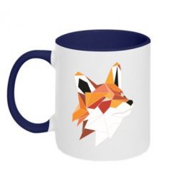 Чашка двокольорова Fox Triangular Art - PrintSalon
