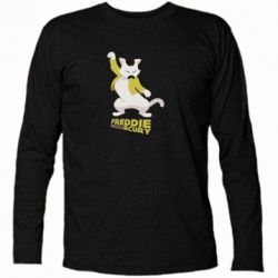 Футболка с длинным рукавом Freddie meowrcury - PrintSalon
