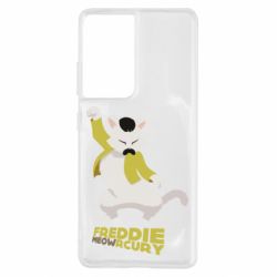 Чехол для Samsung S21 Ultra Freddie meowrcury - PrintSalon