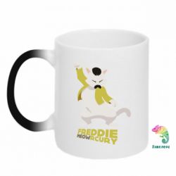 Чашка-хамелеон Freddie meowrcury - PrintSalon