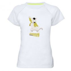 Женская футболка для спорта Freddie meowrcury - PrintSalon