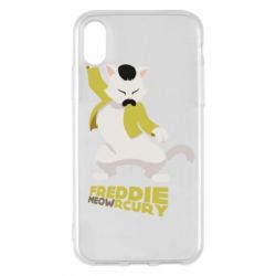 Чехол для iPhone X/Xs Freddie meowrcury - PrintSalon