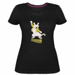 Женская премиум футболка Freddie meowrcury - PrintSalon