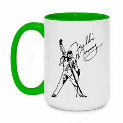 Чашка двухцветная 420ml Freddie Mercury Queen - PrintSalon