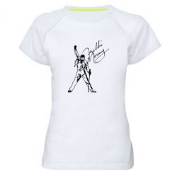 Женская футболка для спорта Freddie Mercury Queen - PrintSalon