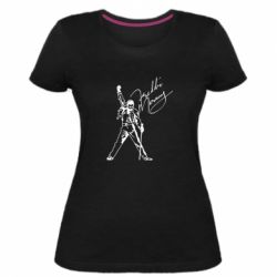 Женская премиум футболка Freddie Mercury Queen - PrintSalon