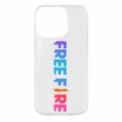 Чехол для iPhone 14 Pro Free fire gradient logo - PrintSalon