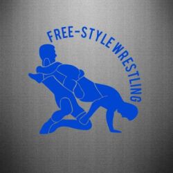 Наклейка Free-style wrestling - PrintSalon