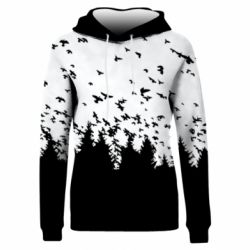 Женское 3D худи Freedom and bird - PrintSalon