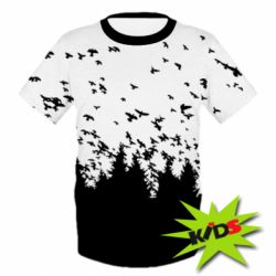 Дитяча 3D футболка Freedom and bird