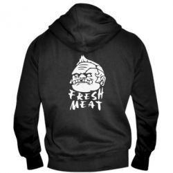 Мужское худи на молнии Fresh Meat Pudge - PrintSalon