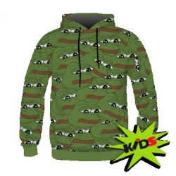 Детское 3D худи Frog mem-PrintSalon Детское 3D худи Frog mem