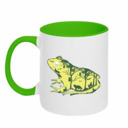 Чашка двухцветная 320ml Froggy Night - PrintSalon