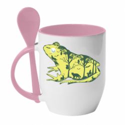 Чашка с ложкой Froggy Night - PrintSalon