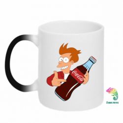 Чашка-хамелеон Fry suggests cola - PrintSalon